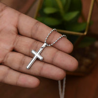 Load image into Gallery viewer, Confession of Faith Cross Necklace for Daughter
