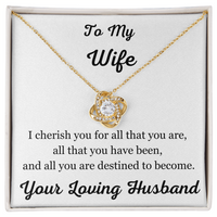 Load image into Gallery viewer, For a Cherished Wife-A beautifully styled Love Knot Necklace

