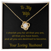 Load image into Gallery viewer, Cherished Wife-Beautifully styled LoveKnot Necklace
