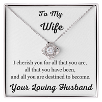 Load image into Gallery viewer, For a Cherished Wife-A beautifully styled Love Knot Necklace
