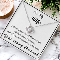 Load image into Gallery viewer, For a Cherished Wife-A beautifully styled Love Knot Necklace
