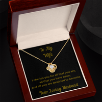 Load image into Gallery viewer, Cherished Wife-Beautifully styled LoveKnot Necklace
