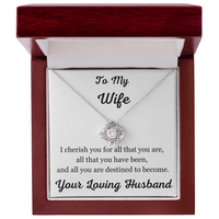 Load image into Gallery viewer, For a Cherished Wife-A beautifully styled Love Knot Necklace
