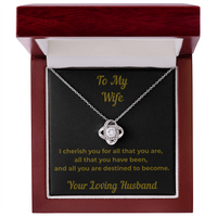 Load image into Gallery viewer, Cherished Wife-Beautifully styled LoveKnot Necklace
