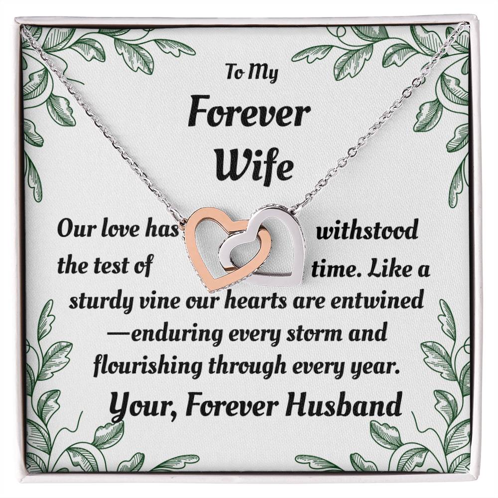 Interlocking Hearts Entwined Together-Our Enduring Love