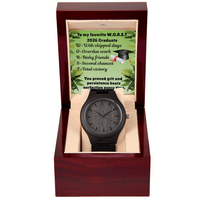 Load image into Gallery viewer, Wooden Graduation Watch for my favorite W.O.R.S.T. 2026 Graduate