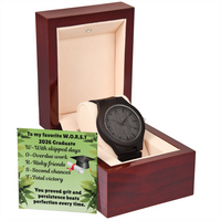 Load image into Gallery viewer, Wooden Graduation Watch for my favorite W.O.R.S.T. 2026 Graduate