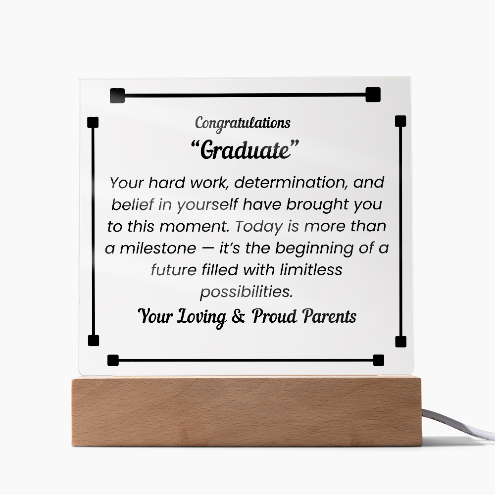 Graduate Congratulations-From Loving & Proud Parents