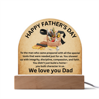 Load image into Gallery viewer, Happy Father's Day to the Man who came prepared set in rustic vintage tones- dome acrylic