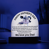 Load image into Gallery viewer, Happy Father's Day to the Man who came prepared set in rustic vintage tones- dome acrylic