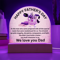 Load image into Gallery viewer, Happy Father's Day to the Man who came prepared set in rustic vintage tones- dome acrylic