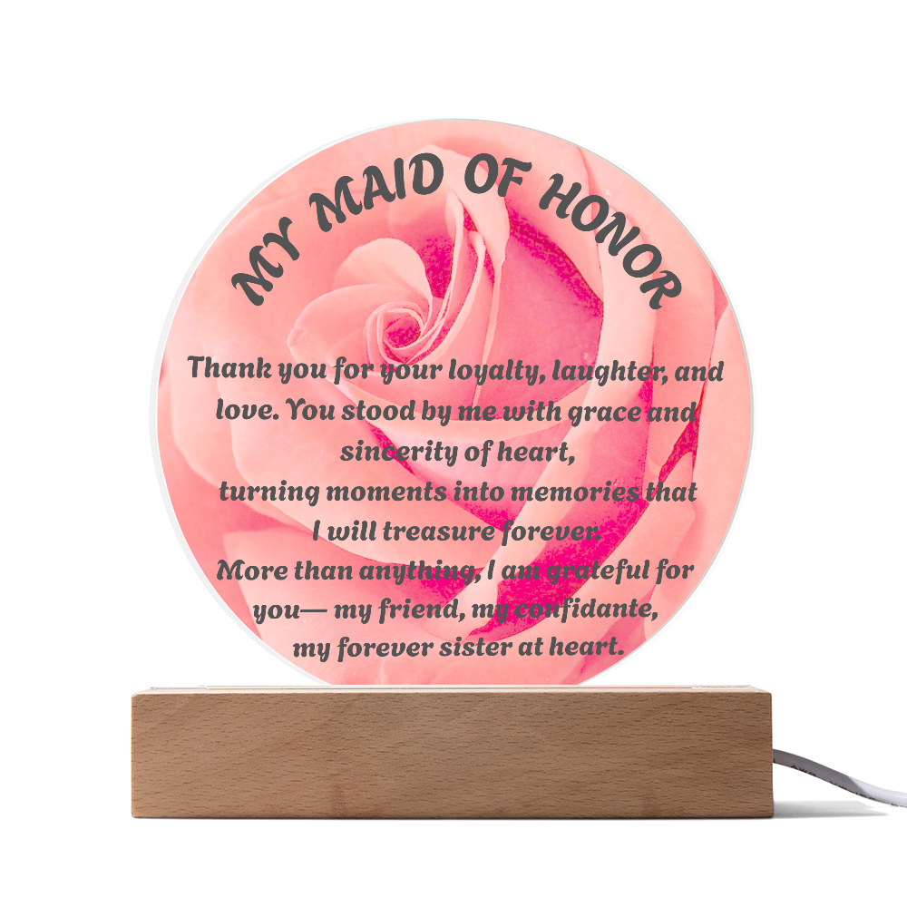 Maid of Honor Tribute Gift
