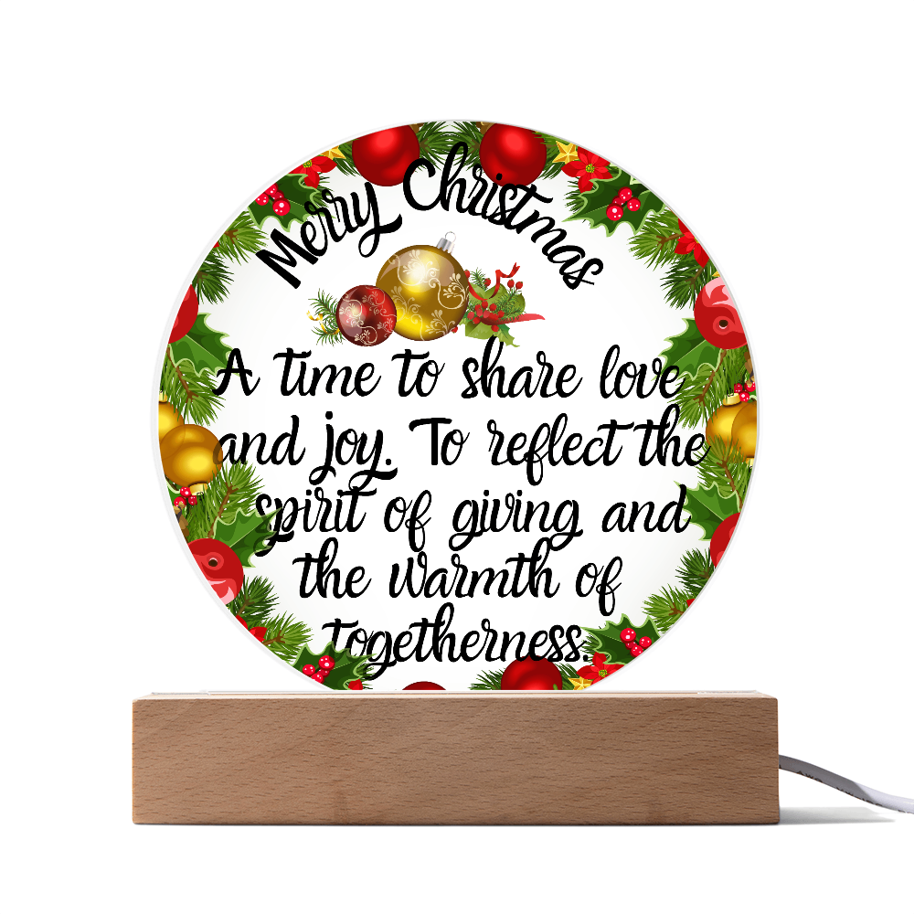 Merry Christmas Time Acrylic Plaque