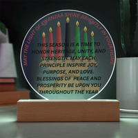 Load image into Gallery viewer, The Light of Kwanzaa Acrylic Plaque

