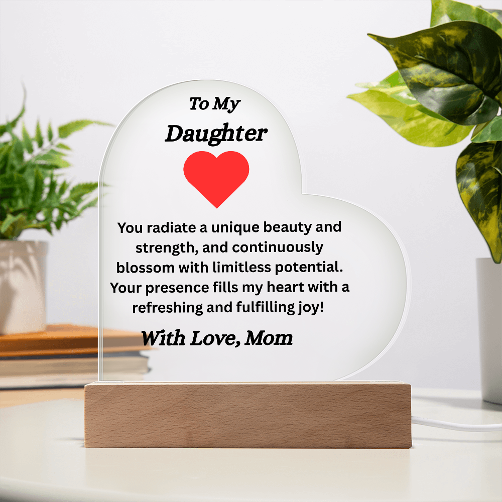 To My Radiant Daughter Keepsake