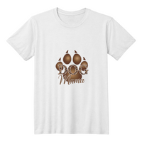 Load image into Gallery viewer, Dog Mama Slogan with Paw Print T-shirt