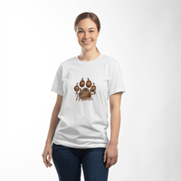 Load image into Gallery viewer, Dog Mama Slogan with Paw Print T-shirt