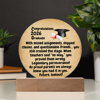 Load image into Gallery viewer, Graduate Against All Odds Gift-Acrylic Circle