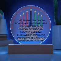 Load image into Gallery viewer, The Light of Kwanzaa Acrylic Plaque
