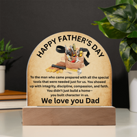 Load image into Gallery viewer, Happy Father's Day to the Man who came prepared set in rustic vintage tones- dome acrylic