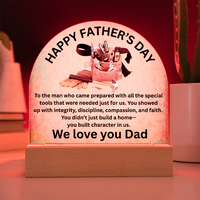 Load image into Gallery viewer, Happy Father's Day to the Man who came prepared set in rustic vintage tones- dome acrylic