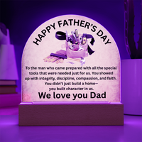 Load image into Gallery viewer, Happy Father's Day to the Man who came prepared set in rustic vintage tones- dome acrylic