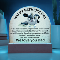 Load image into Gallery viewer, Happy Father's Day to the Man who came prepared set in rustic vintage tones- dome acrylic