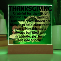 Load image into Gallery viewer, Thanksgiving Reminder-Acrylic Plaque Announcing the Season of Giving
