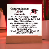 Load image into Gallery viewer, Congratulations 2026 Graduate -Square Acrylic