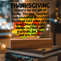 Load image into Gallery viewer, Thanksgiving Reminder-Acrylic Plaque Announcing the Season of Giving
