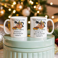 Load image into Gallery viewer, Happy Father's Day Mug - "You were clearly winging it... and somehow nailed it."