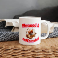 Load image into Gallery viewer, Blessed and Caffeinated Mug