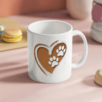 Load image into Gallery viewer, Dog's Paws Imprinted on my Heart Mug