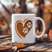 Load image into Gallery viewer, Dog's Paws Imprinted on my Heart Mug