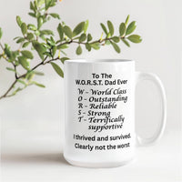 Load image into Gallery viewer, Happy Father's Day to the W.O.R.S.T.  Dad Ever Mug