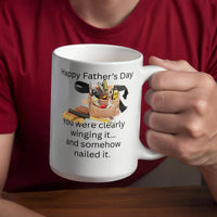 Load image into Gallery viewer, Happy Father's Day Mug - "You were clearly winging it... and somehow nailed it."