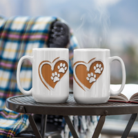 Load image into Gallery viewer, Dog's Paws Imprinted on my Heart Mug
