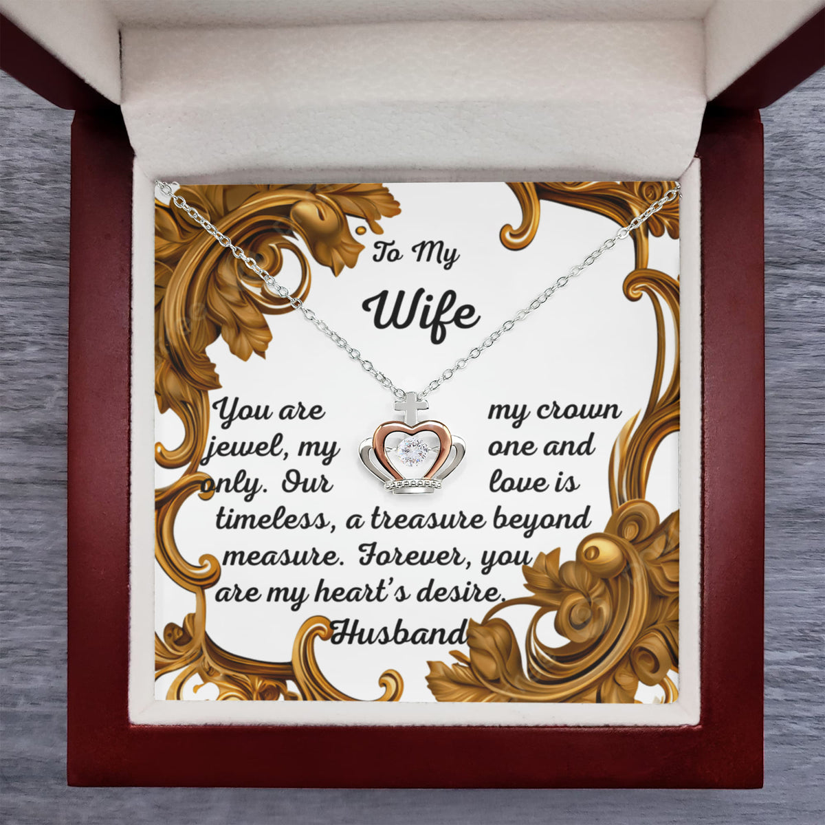 Regal Crown Pendant-Gift for Wife