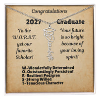 Load image into Gallery viewer, W.O.R.S.T. Graduate Personalized Necklace 2027