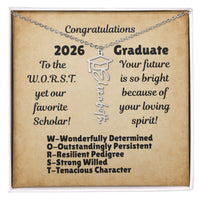 Load image into Gallery viewer, W.O.R.S.T. Graduate (actually our favorite) Personalized Necklace