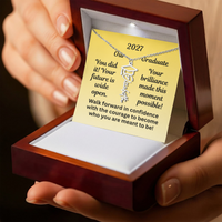 Load image into Gallery viewer, Personalized Necklace for our 2027 Graduate- You Did It!