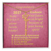 Load image into Gallery viewer, Congratulations to the Graduate - Personalized Necklace