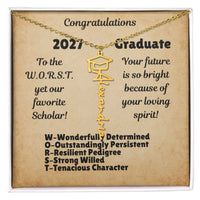Load image into Gallery viewer, W.O.R.S.T. Graduate Personalized Necklace 2027