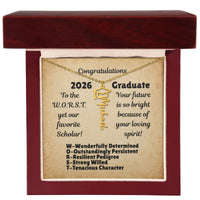 Load image into Gallery viewer, W.O.R.S.T. Graduate (actually our favorite) Personalized Necklace