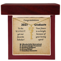Load image into Gallery viewer, W.O.R.S.T. Graduate Personalized Necklace 2027