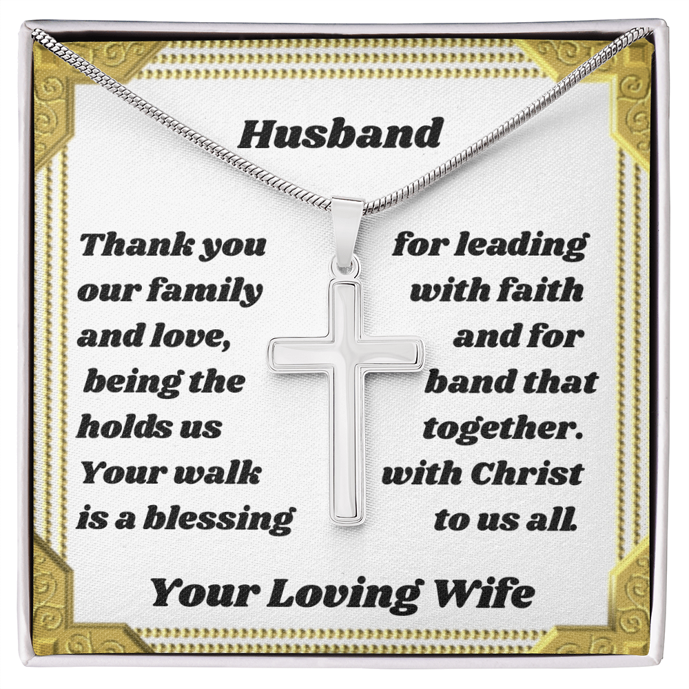 Cross for Husband Proclaiming His Faith
