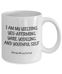 Load image into Gallery viewer, Y-cup, Inspirational mug, Motivational Mug, Witty Gift mug for family or friend.
