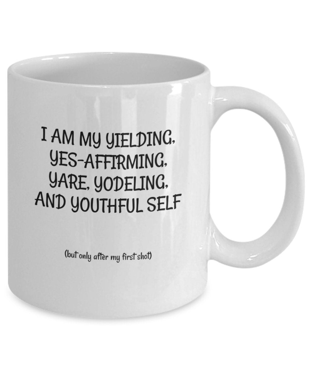 "Y" Inspirational mug, Motivational Mug, Witty Gift mug for family or friend.