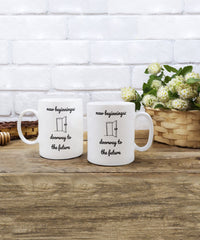 Load image into Gallery viewer, New beginnings mug. Doorway to Future. Inspirational mug, Motivational Mug, Gift mug
