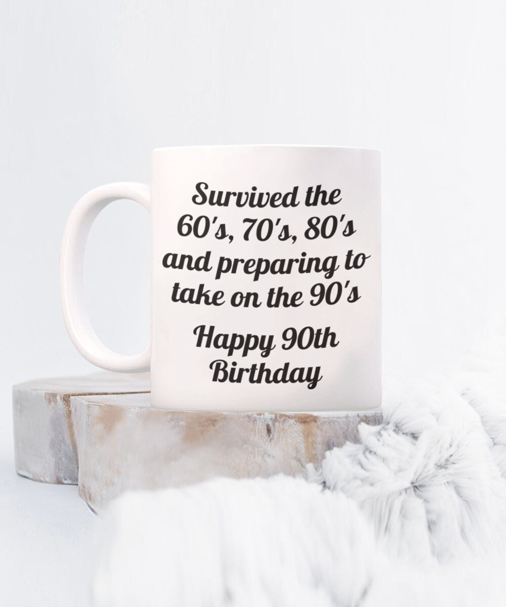 90th Birthday gift, Happy 90th Birthday gift mug, Grandma gift, Grandpa gift, Sister gift, Brother gift, Aunt gift, Uncle gift, Friend gift